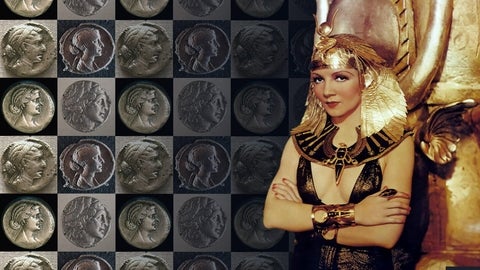 Archival photo of a 1920s across portaying Cleopatra
