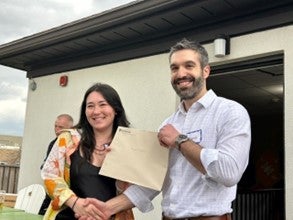 Ayako Behro with Professor Stacey