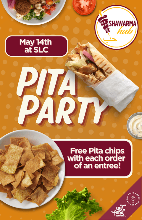 Pita Party May 14 at SLC
